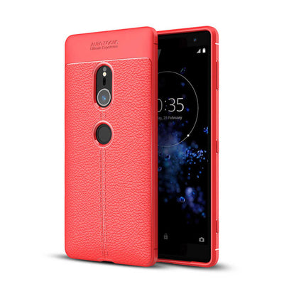 Sony Xperia XZ2 Kılıf Zore Niss Silikon Kapak Kırmızı