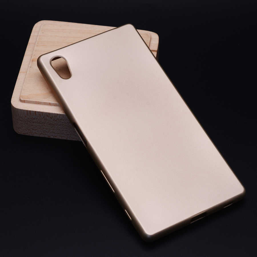 Sony Xperia Z5 Kılıf Zore Premier Silikon Kapak Gold