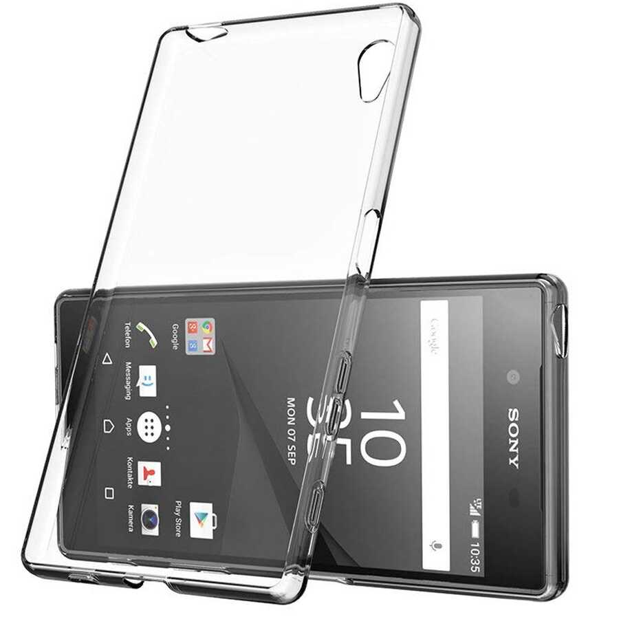 Sony Xperia Z5 Premium Kılıf Zore Süper Silikon Kapak Renksiz
