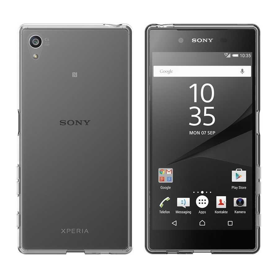 Sony Xperia Z5 Premium Kılıf Zore Süper Silikon Kapak Renksiz
