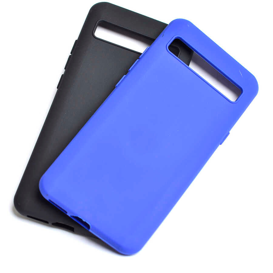 TCL 10 Plus Kılıf Zore Biye Silikon Mavi