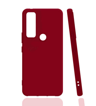 TCL 20 SE Kılıf Zore Biye Silikon Kırmızı