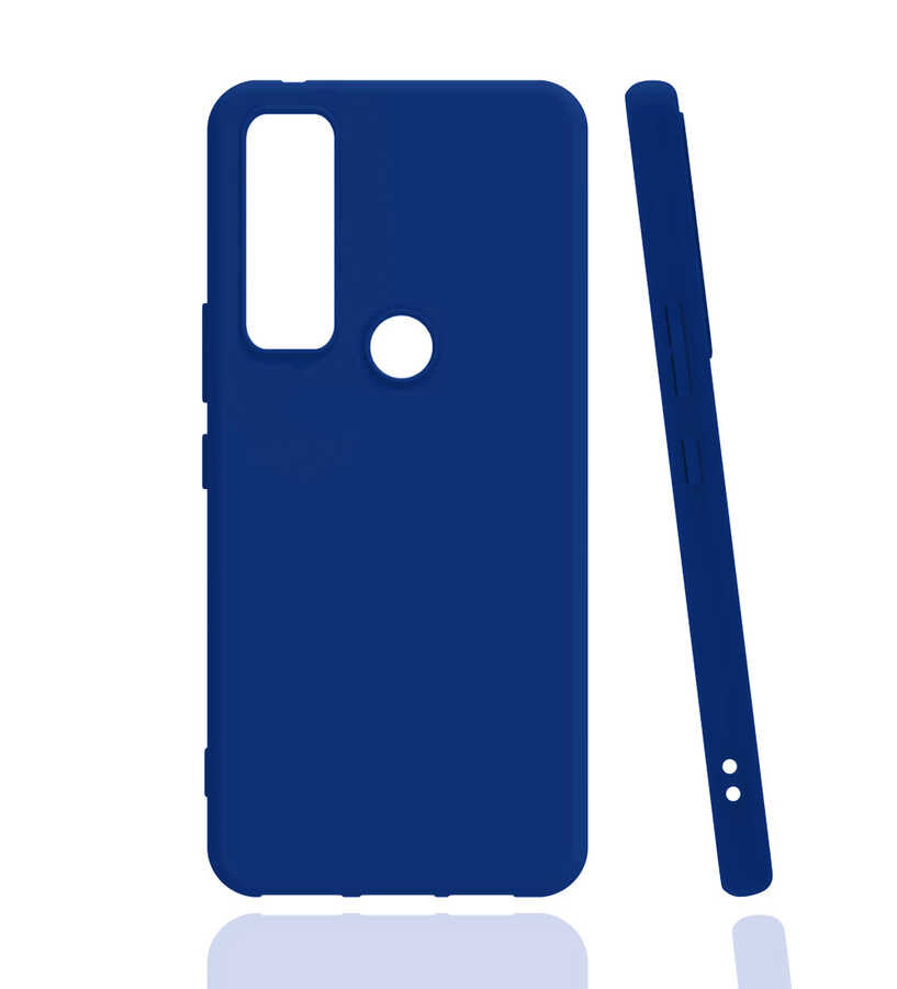 TCL 20 SE Kılıf Zore Biye Silikon Mavi