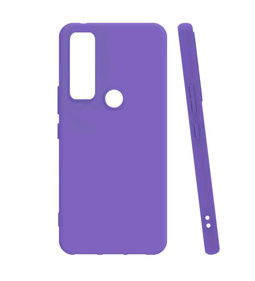 TCL 20 SE Kılıf Zore Biye Silikon Mor