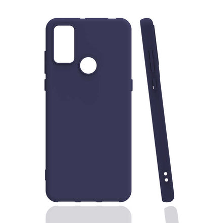 TCL 20E Kılıf Zore Biye Silikon Lacivert
