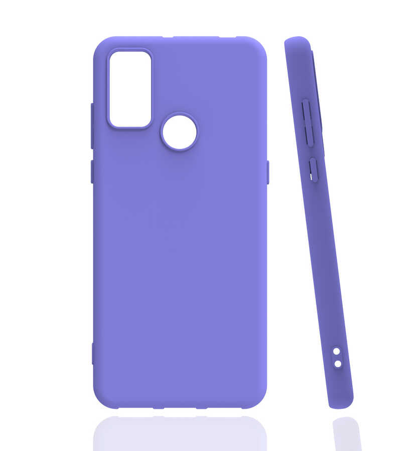 TCL 20E Kılıf Zore Biye Silikon Mavi