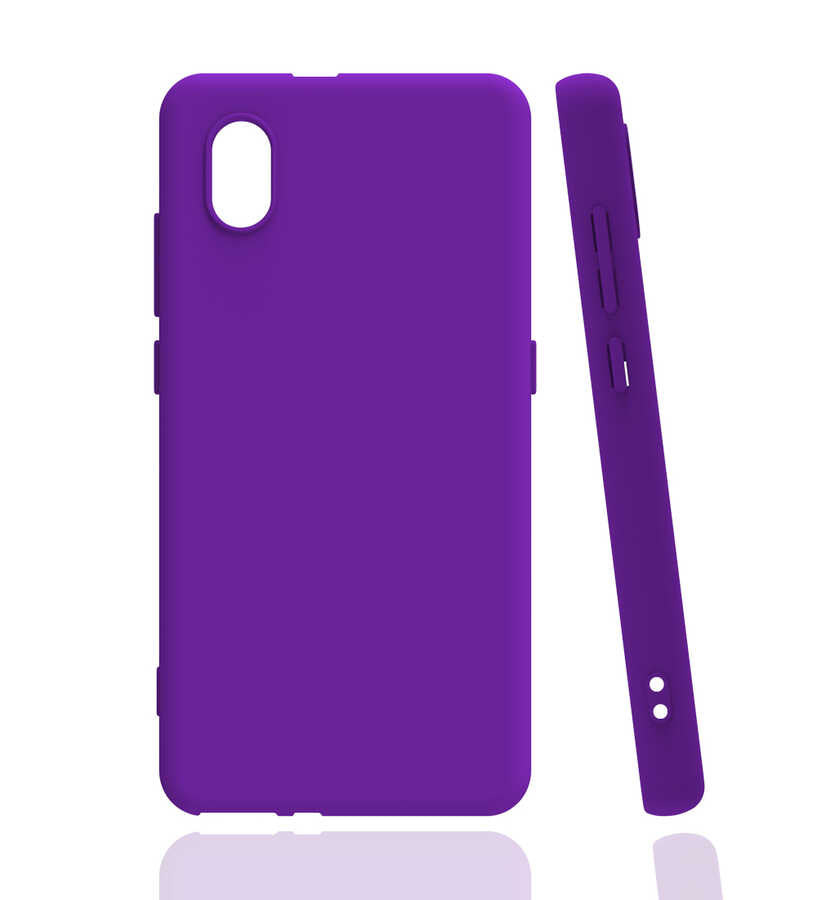 TCL L7 Kılıf Zore Biye Silikon Mor