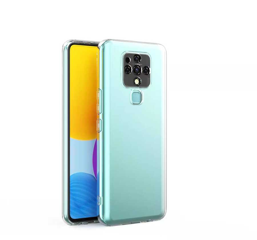 Tecno Camon 16 Kılıf Zore Kamera Korumalı Süper Silikon Kapak Renksiz