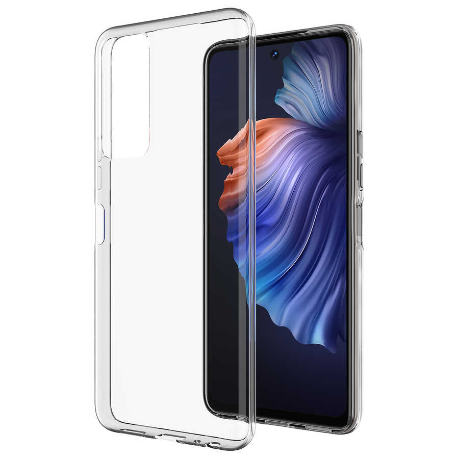 Tecno Camon 18 Kılıf Zore Süper Silikon Kapak Renksiz