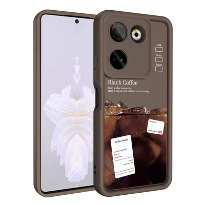 Tecno Camon 20 Pro 4G Kılıf Kamera Korumalı Baskılı Arka Yüzey Zore Klas Kapak Siyah