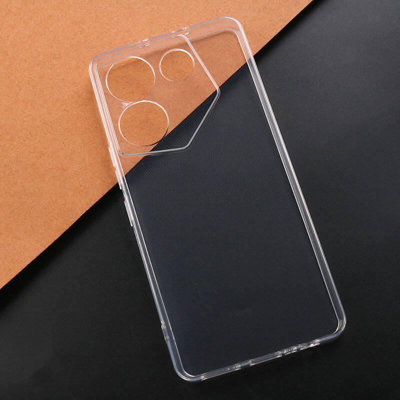 Tecno Camon 20 Pro 5G Kılıf Zore Süper Silikon Kapak Renksiz