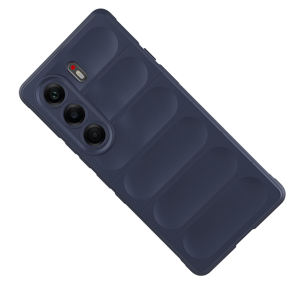 Tecno Camon 40 Pro Kılıf Esnek TPU Oyuklu Arka Yüzey Tasarımlı Zore Etnik Silikon Kapak Siyah