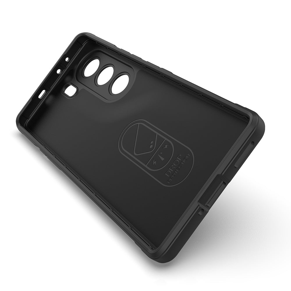 Tecno Camon 40 Pro Kılıf Esnek TPU Oyuklu Arka Yüzey Tasarımlı Zore Etnik Silikon Kapak Koyu Yeşil