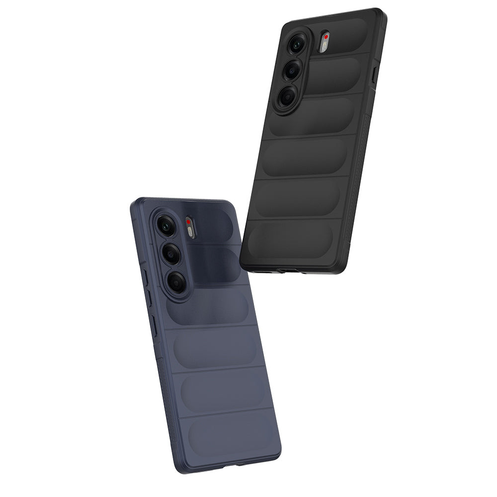 Tecno Camon 40 Pro Kılıf Esnek TPU Oyuklu Arka Yüzey Tasarımlı Zore Etnik Silikon Kapak Koyu Yeşil