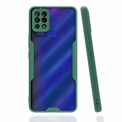 Tecno Pova Kılıf Zore Parfe Kapak Koyu Yeşil