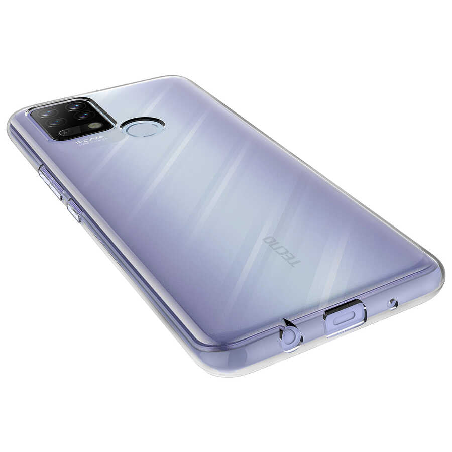 Tecno Pova Kılıf Zore Süper Silikon Kapak Renksiz
