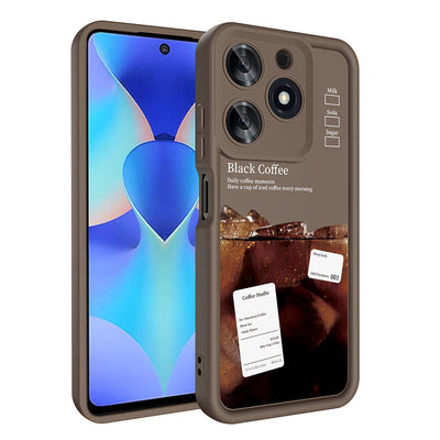 Tecno Spark 10 Pro 4G Kılıf Kamera Korumalı Baskılı Arka Yüzey Zore Klas Kapak Beyaz