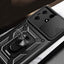 Tecno Spark 10 Pro Kılıf Magnetik Standlı Kamera Korumalı Zore Sürgülü Vega Kapak Siyah