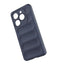Tecno Spark 20 Case Flexible TPU Hollow Back Surface Design Zore Ethnic Silicone Cover Navy Blue