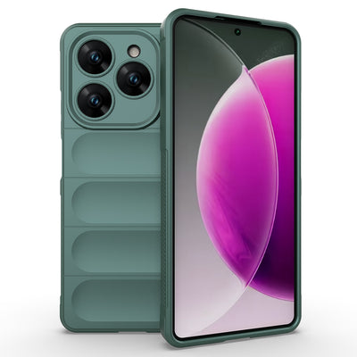 Tecno Spark 20 Pro 4G Kılıf Esnek TPU Oyuklu Arka Yüzey Tasarımlı Zore Etnik Silikon Kapak Siyah