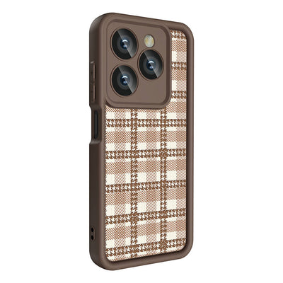 Tecno Spark 20C Kılıf Kamera Korumalı Baskılı Arka Yüzey Zore Klas Kapak Açık Kahve