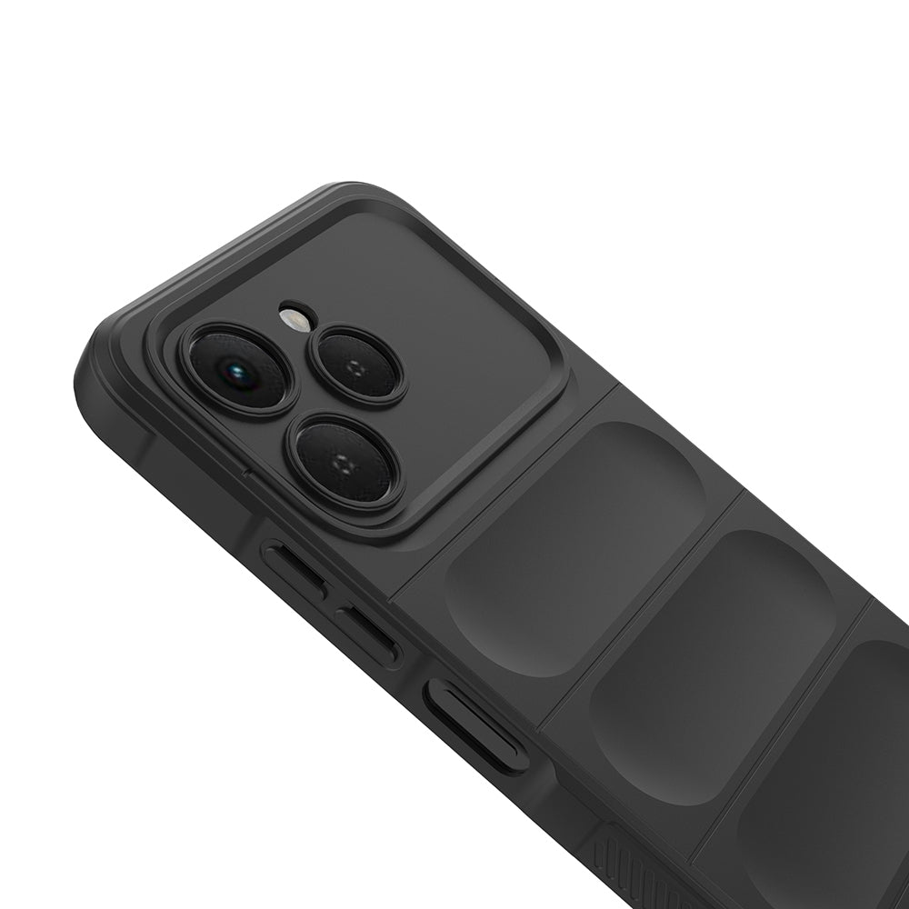 Tecno Spark 40 Kılıf Esnek TPU Oyuklu Arka Yüzey Tasarımlı Zore Etnik Silikon Kapak Lacivert