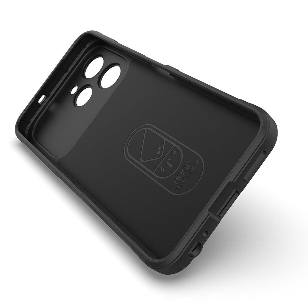 Tecno Spark 40 Kılıf Esnek TPU Oyuklu Arka Yüzey Tasarımlı Zore Etnik Silikon Kapak Koyu Yeşil