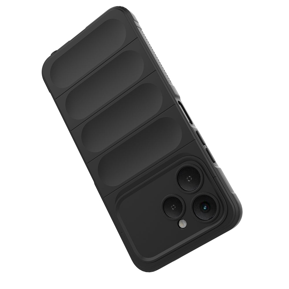 Tecno Spark 40 Kılıf Esnek TPU Oyuklu Arka Yüzey Tasarımlı Zore Etnik Silikon Kapak Siyah