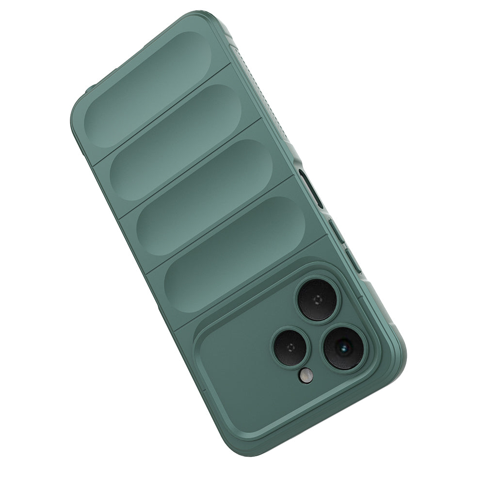 Tecno Spark 40 Kılıf Esnek TPU Oyuklu Arka Yüzey Tasarımlı Zore Etnik Silikon Kapak Lacivert