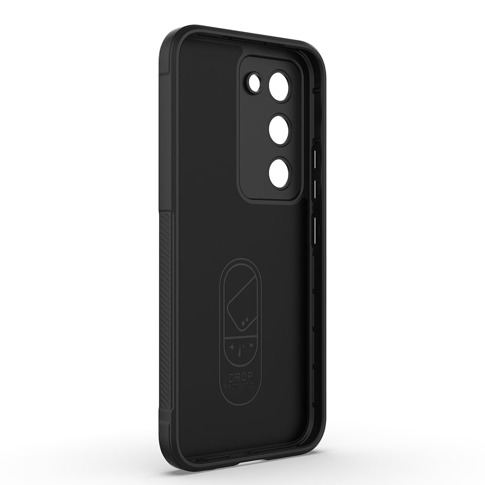 Tecno Spark 40 Pro Kılıf Esnek TPU Oyuklu Arka Yüzey Tasarımlı Zore Etnik Silikon Kapak Siyah