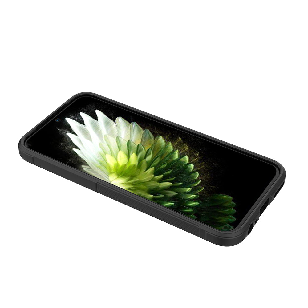 Tecno Spark 40 Pro Kılıf Esnek TPU Oyuklu Arka Yüzey Tasarımlı Zore Etnik Silikon Kapak Lacivert