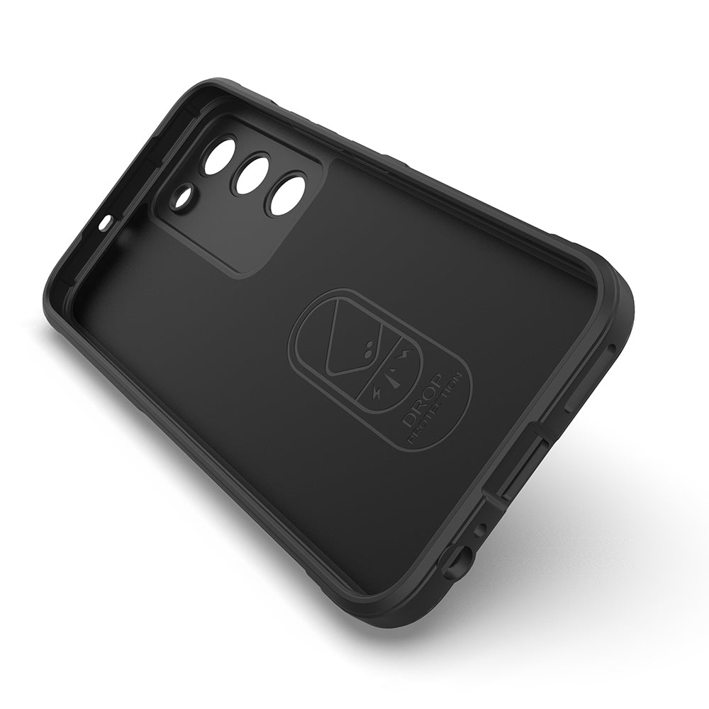 Tecno Spark 40 Pro Kılıf Esnek TPU Oyuklu Arka Yüzey Tasarımlı Zore Etnik Silikon Kapak Siyah
