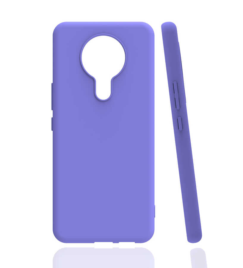Tecno Spark 6 Kılıf Zore Biye Silikon Mor