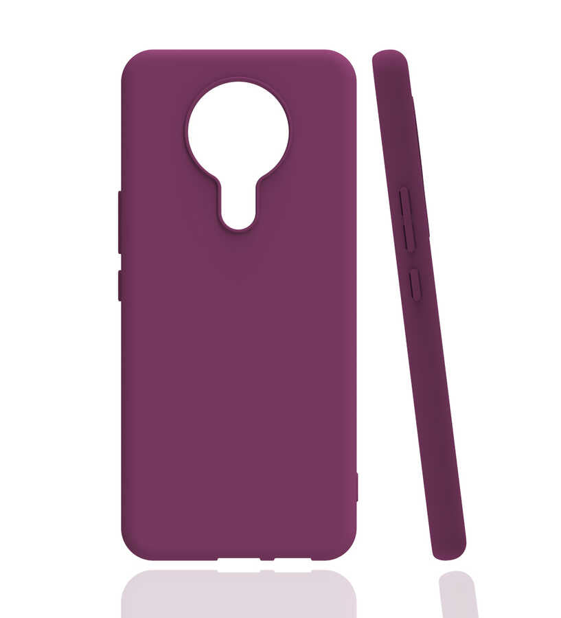 Tecno Spark 6 Kılıf Zore Biye Silikon Mor