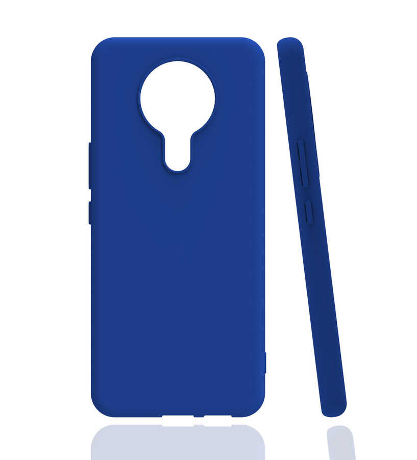 Tecno Spark 6 Kılıf Zore Biye Silikon Mavi