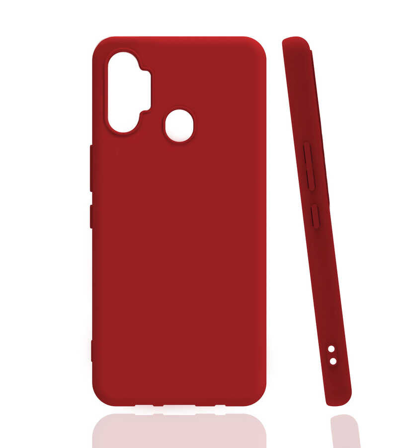 Tecno Spark 7 Pro Kılıf Zore Biye Silikon Kırmızı