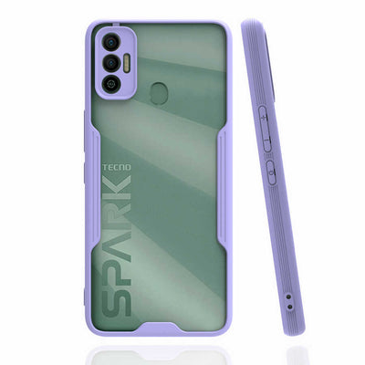Tecno Spark 7T Kılıf Zore Parfe Kapak Lila