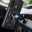 Tecno Spark 8C Kılıf Magnetik Standlı Kamera Korumalı Zore Sürgülü Vega Kapak Mavi