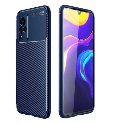 Vivo V21 Kılıf Zore Negro Silikon Kapak Kahverengi