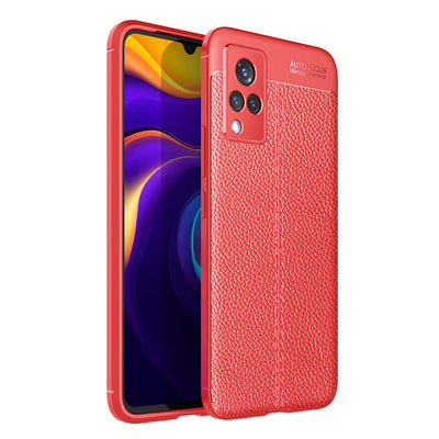 Vivo V21 Kılıf Zore Niss Silikon Kapak Kırmızı