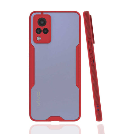 Vivo V21 Kılıf Zore Parfe Kapak Kırmızı