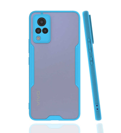 Vivo V21 Kılıf Zore Parfe Kapak Mavi