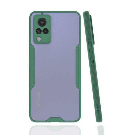 Vivo V21 Kılıf Zore Parfe Kapak Koyu Yeşil