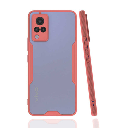 Vivo V21 Kılıf Zore Parfe Kapak Pembe