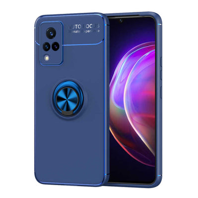 Vivo V21 Kılıf Zore Ravel Silikon Kapak Mavi