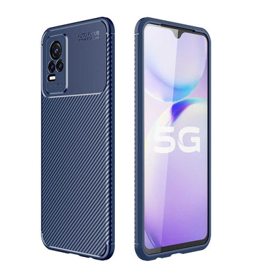 Vivo V21E Kılıf Zore Negro Silikon Kapak Lacivert