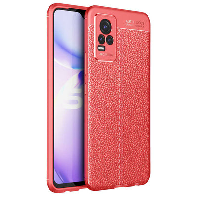 Vivo V21E Kılıf Zore Niss Silikon Kapak Kırmızı