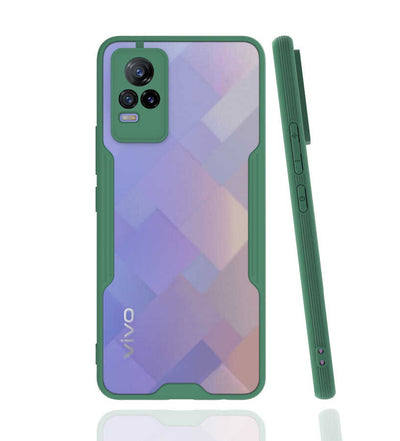 Vivo V21E Kılıf Zore Parfe Kapak Koyu Yeşil