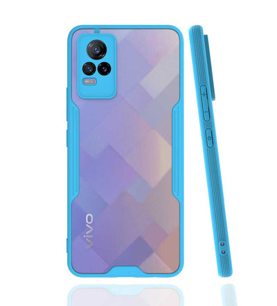 Vivo V21E Kılıf Zore Parfe Kapak Mavi