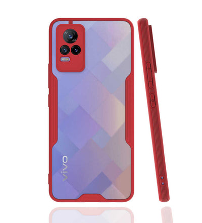 Vivo V21E Kılıf Zore Parfe Kapak Kırmızı